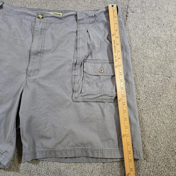 Cabelas Shorts Men 46 Gray Cargo 7 Pocket Hiker 100% Cotton Duck Fabric 46x8 - Picture 7 of 11